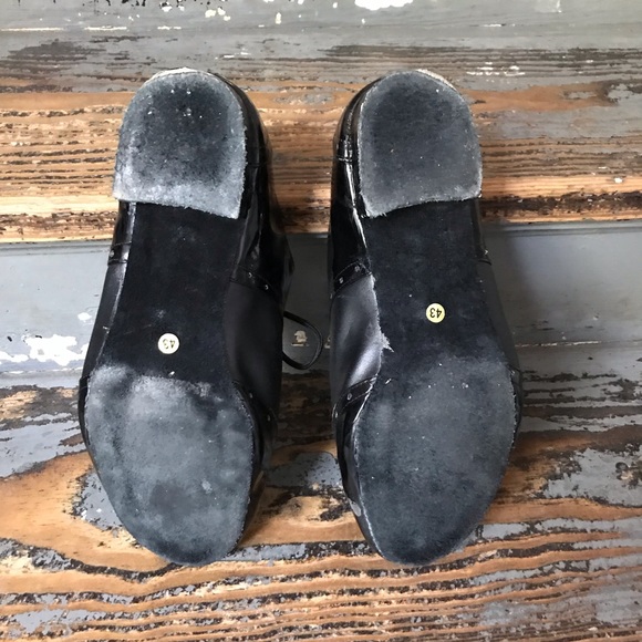 Black wingtip/spat style dance shoes - Picture 5 of 8